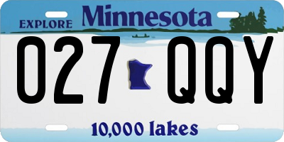 MN license plate 027QQY