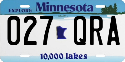 MN license plate 027QRA