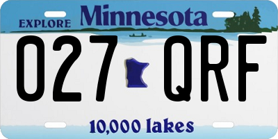 MN license plate 027QRF