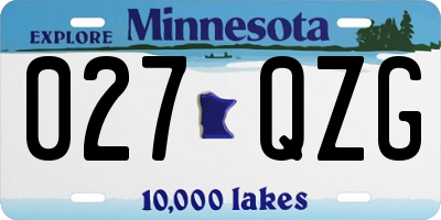 MN license plate 027QZG
