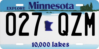 MN license plate 027QZM