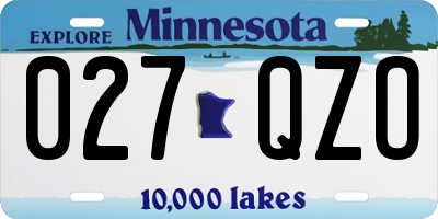 MN license plate 027QZO