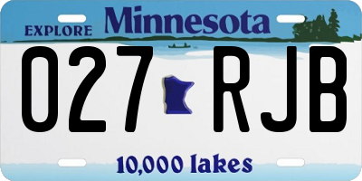 MN license plate 027RJB