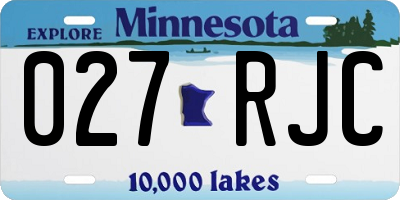 MN license plate 027RJC