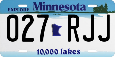 MN license plate 027RJJ