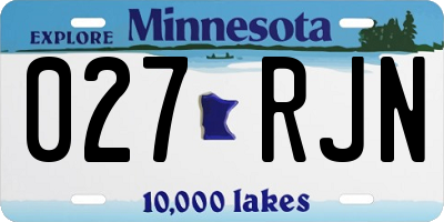 MN license plate 027RJN