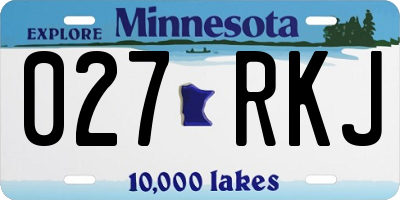 MN license plate 027RKJ