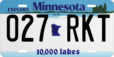 MN license plate 027RKT