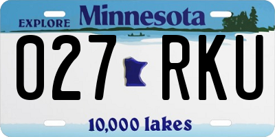 MN license plate 027RKU