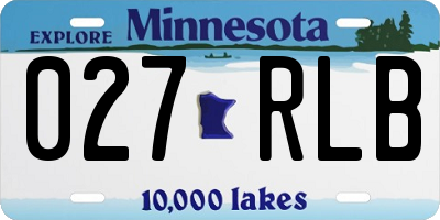 MN license plate 027RLB