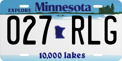 MN license plate 027RLG