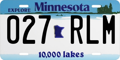 MN license plate 027RLM