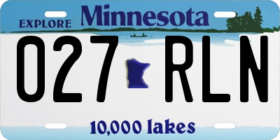 MN license plate 027RLN