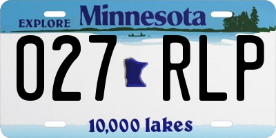 MN license plate 027RLP