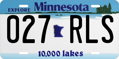 MN license plate 027RLS