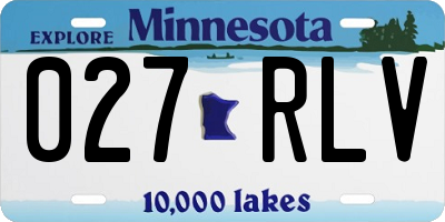 MN license plate 027RLV