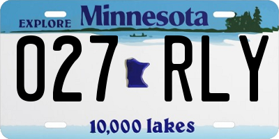 MN license plate 027RLY