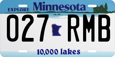 MN license plate 027RMB