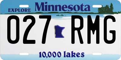 MN license plate 027RMG