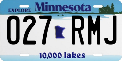 MN license plate 027RMJ