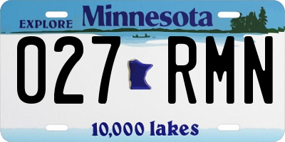 MN license plate 027RMN