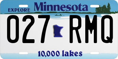 MN license plate 027RMQ