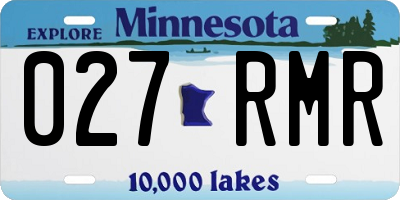 MN license plate 027RMR