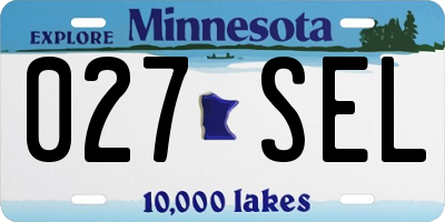 MN license plate 027SEL