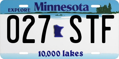 MN license plate 027STF