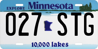 MN license plate 027STG
