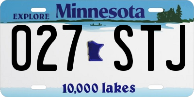 MN license plate 027STJ