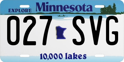 MN license plate 027SVG