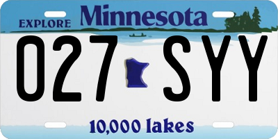 MN license plate 027SYY