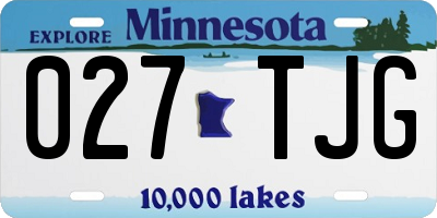 MN license plate 027TJG
