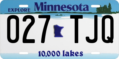 MN license plate 027TJQ