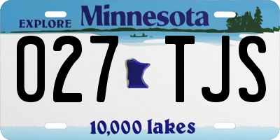 MN license plate 027TJS