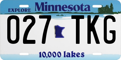 MN license plate 027TKG