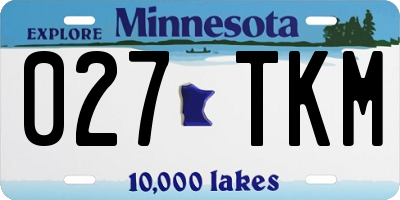 MN license plate 027TKM
