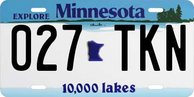 MN license plate 027TKN