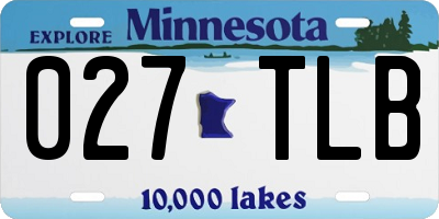 MN license plate 027TLB