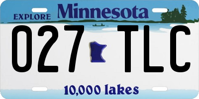 MN license plate 027TLC
