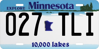 MN license plate 027TLI