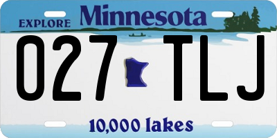 MN license plate 027TLJ