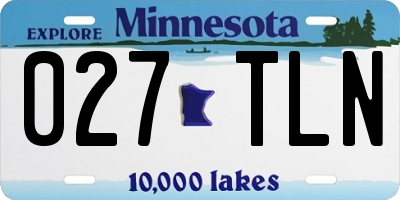 MN license plate 027TLN
