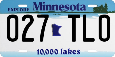 MN license plate 027TLO