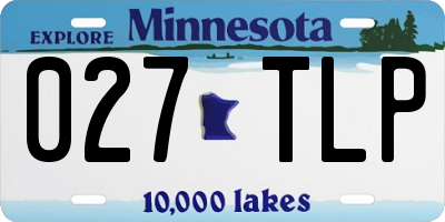 MN license plate 027TLP
