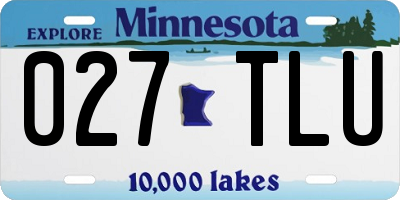MN license plate 027TLU