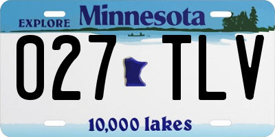 MN license plate 027TLV
