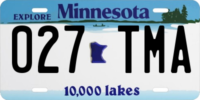 MN license plate 027TMA