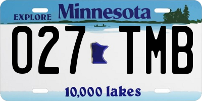MN license plate 027TMB